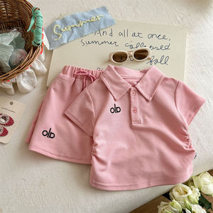 Ensemble deux pièces formel et élégant pour filles : chemise à manches courtes, jupe et pantalon – Collection été pour boutiques de vêtements pour enfants (vente en gros) - Product Image 3