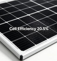 Panneau solaire monocristallin XXR-OEM 50W 10V, efficacité de 20,5 %, pour bateaux, caravanes, camping-cars et applications sur réseau