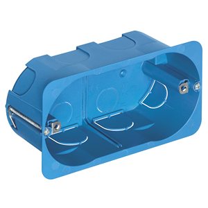 Caja Eléctrica de Plástico Azul 13.4x7.2x5 Cm con Clips de Montaje para Instalación en Pared - Product Image 1