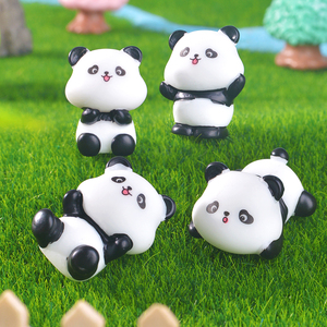 Creativas Figuras de Resina de Pandas Monocromáticas de Estilo Oriental Moderno y <span class=keywords><strong>Kawaii</strong></span>, Figuras de Resina Suaves y Elegantes, Decoración para el Hogar y la Oficina, Lindos <span class=keywords><strong>Elfos</strong></span> en el Estante - Product Image 3