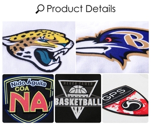 Prix d'usine Insigne brodé 3D en vrac Logo personnalisé Transfert de chaleur dans le cuir Tissu - Product Image 2