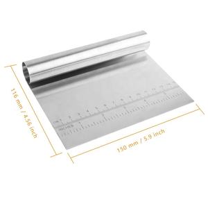 JHY Offre Spéciale Outils de Cuisson : Coupe-Pâte en Acier Inoxydable, Grattoir à Pâtisserie, Coupe-Pâte à Pizza avec Échelle de Mesure - Product Image 2