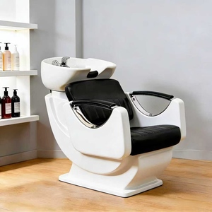 Ceramic Basin Hair Salon Sitting Style Shampoo <b>Bed</b> High-<b>end</b> Fiberglass Hair <b>Bed</b> Minimalist Style Shampoo Chair - Product Image 1