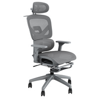Chaise ergonomique en maille pour ordinateur, avec coussin de siège ajouré contemporain, accoudoirs inclinables et pivotants, idéale pour bureau, hôtel, chambre à coucher