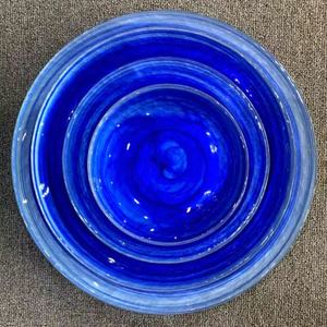 Ensemble d'assiettes et de bols en verre alabastre bleu vert pour la maison et l'hôtel, pas cher - Product Image 1