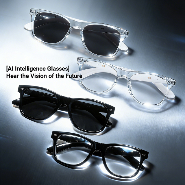 8MP Camera AI Smart Glasses Real-time Multilanguage AI Translation ChatGPT Assistant Smart Eyewear for Travel Business Vlog