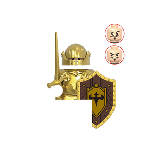 Figurine <span class=keywords><strong>de</strong></span> <span class=keywords><strong>chevalier</strong></span> gothique du château médiéval avec arme, bouclier d'aigle noir, casque, blocs <span class=keywords><strong>de</strong></span> construction à assembler, figurines, jouets - Product Image 2