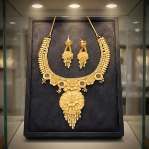 Wholesale 14K 18K 24K Gold Filled Forming Short Necklaces, Traditional Jewelry, Fashion Necklaces, Brass Gold Plated Jewelry Set - Product Image 4