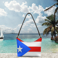 Sac à bandoulière en cuir imperméable avec drapeau de Porto Rico NICE pour le travail, sac à main à poignée supérieure, idéal pour les voyages et les tenues quotidiennes, tendance