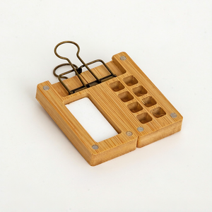 Bview Art - Paleta de Pintura Portátil de Bambú con 8 Compartimentos, Magnética, Vacía, Mini Paleta de Viaje <span class=keywords><strong>para</strong></span> <span class=keywords><strong>Acuarelas</strong></span>, <span class=keywords><strong>Caja</strong></span> Multifuncional <span class=keywords><strong>para</strong></span> Pinturas - Product Image 1