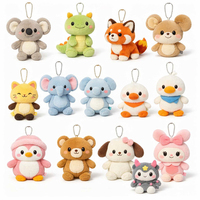 Porte-clés en peluche personnalisés en gros, jouets en peluche doux, poupées animales en peluche, porte-clés en peluche mignons de petite taille