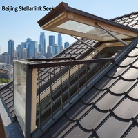 Ventana de Techo Moderna Impermeable de Aluminio para Ático, Convertible en Balcón, Ventilación para Baño o Loft