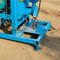 Foreuse de puits d'eau télescopique automatique portable de 7,5 kW, petite machine de forage pour l'irrigation agricole et les petites exploitations