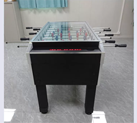 Table de baby-foot commerciale à monnayeur avec tableau de scores LED et verre trempé pour bars et salles d'arcade, vente en gros