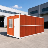 Maisons conteneurs modulaires préfabriquées isolées, pliables, étanches, démontables, en kit, directement de l'usine, pour petites habitations