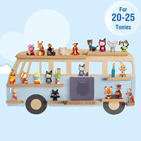 Étagère murale en bois bleue en forme de bus, à trois niveaux, moderne et durable, pour pots de fleurs, présentoir pour enfants, chambre d'enfant