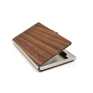 Porta biglietti da visita in legno con Logo personalizzato con incisione Laser - Product Image 4