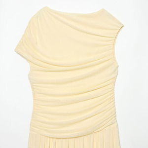ZATRHMBM Novedades de Verano 2026: Vestido Plisado <span class=keywords><strong>Elegante</strong></span> de Inspiración Vintage, Asimétrico y <span class=keywords><strong>Elegante</strong></span> para Mujer - Product Image 3