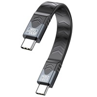 Cable USB 5 Tipo C de Función Completa FPC, 80 Gbps, 16K, PD 240 W, Thunderbolt 3/4/5, para iPhone y Portátil, Corto de 13 cm, Cable de Datos SSD