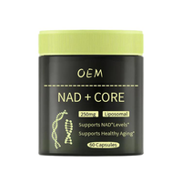 Compléments alimentaires à base de plantes en gros, capsules de NAD nicotinamide riboside, resvératrol, compléments liposomales de NAD pour l'éclat de la peau et la beauté