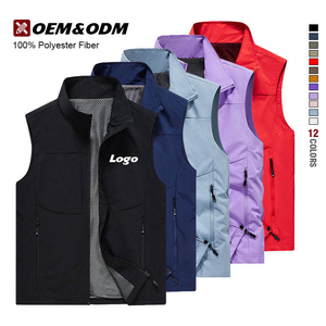 Gilet Sportivo da <span class=keywords><strong>Uomo</strong></span> con Logo Personalizzato a Prezzo di Fabbrica, Resistente, ad Asciugatura Rapida, Traspirante, Senza Maniche, con Colletto Alto per Attività all'Aperto - Product Image 2