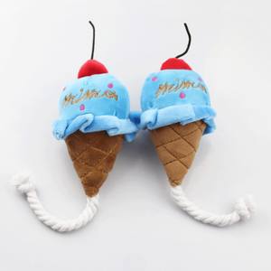 Jouet en peluche pour chien en forme de crème glacée avec son, résistant aux morsures, pour le nettoyage des dents et l'entraînement - Product Image 6