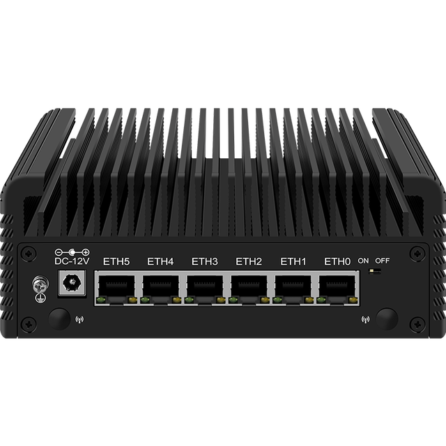 Zynshield Intel N100 N150 I3 N305 Mini PC Firewall with 6*2.5g Rj45 Ethernet Ports Ubuntu Linux ROS in Stock