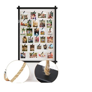 Expositor de fotos de madera Dongfeng, 1 nivel, negro, madera maciza, estante de almacenamiento multiusos para decoración del hogar y la oficina - Product Image 5