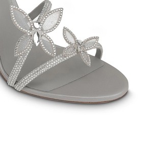 Sandalias de tacón alto europeas y americanas con adornos de cristal en espiral, estilo de color liso, venta directa de fábrica - Product Image 4