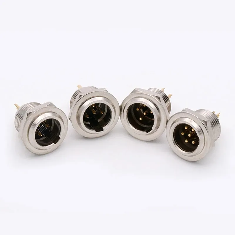 Mini XLR 3 4 5 6 Pin Male Chassis Panel Socket Plug Small XLR Audio Microphone MIC Connector