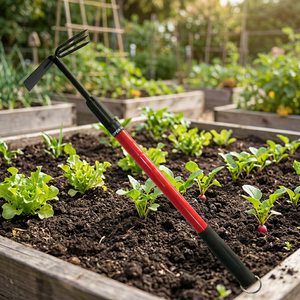 DIY Garden Hoes Dual Headed Weeding Tool with Telescopic Handle and Straight <b>Bag</b> Handle Carbon Steel Model 761012 Taiwan OEM - Product Image 2