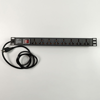 Best-seller Unité de distribution d'alimentation PDU couleur noire 16A 8 ports Dbs Double interrupteur multiprise d'armoire