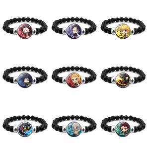 กำไลข้อมือลูกปัดลายการ์ตูนอนิเมะ 24 แบบ ขายดี ตัวละครทันจิโร่ เนซึโกะ พร้อมรูปภาพแก้ว สำหรับผู้ชาย แฟนๆอนิเมะ - Product Image 1