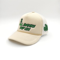 Gorra Trucker OTTO Personalizada de 5 Paneles, Espuma de Alta Calidad y Parche de Cuero, Perfil Medio, Malla Trasera, Gorra Trucker de Espuma
