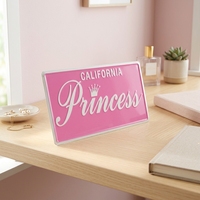 Panneau mural décoratif personnalisé en métal rose California Princess