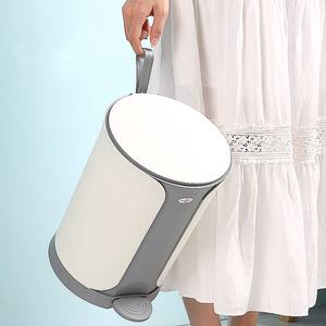 Haogle Gentleman Seau de toilette <span class=keywords><strong>lent</strong></span> Poubelle étanche pour salle de bain avec pédale pour usage domestique dans le salon et les toilettes - Product Image 3