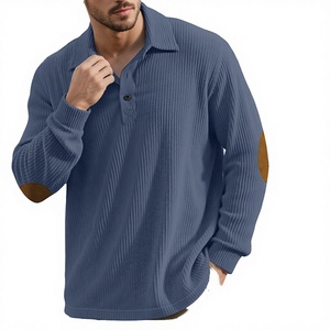 Sudadera Casual para Hombre, de Manga Larga, Transpirable, con Cuello de Solapa y Botones, en Tejido de Lana Peinada de 210g, para Otoño e Invierno - Product Image 2