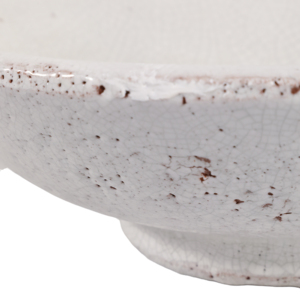 Ciotola Decorativa Effetto Craquelé in Ceramica Bianca, Centrotavola, Decorazione per Tavolo, Complemento d'Arredo per Tavolino da Caffè, Esposizione per Bancone Cucina - Product Image 5