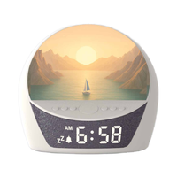 Nouveau Réveil Intelligent Électronique OEM avec Affichage Numérique, Fonction Snooze, Chargement USB, pour Enfants et Adultes, Horloge de Chevet Effet Lever et Coucher de Soleil