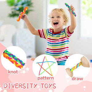 Jincan - Juguete de Cuerda Elástica de TPR Suave, con Diseño de Fideos, Sensorial Visual, para Aliviar el Estrés, para Niños - Product Image 5