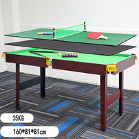Équipement de sport d'intérieur 4 en 1 jeu de billard Table de tennis Table de football Air Hockey Vente chaude