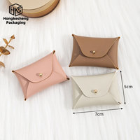 Pochette à bijoux en cuir PU avec bouton-pression, sac de rangement pour bijoux en cuir de luxe léger, sac d'accessoires avec logo estampé à chaud