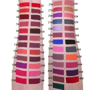 49 Colors Manney Customized Private Label Liquid Lipstick Vegan Waterproof Matte Lipstick Bulk Wholesale Your Own Lipstick