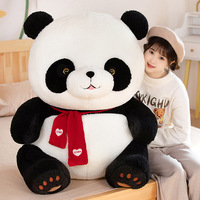 Oreiller en peluche géant personnalisé super doux Kawaii Panda Ours, en coton PP, mignon, Panda gras, jouet d'animal en peluche réconfortant, lavable