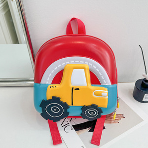 New Kids Hard Shell Kindergarten Backpack Cute Anime Car Shape <b>Mini</b> Children School Bag With Lunch Bag - Product Image 3
