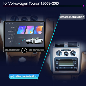Autoradio Android Auto QLED 13 pouces pour <span class=keywords><strong>Volkswagen</strong></span> Touran 1 2003 - 2010 Lecteur DVD de voiture Stéréo multimédia Unité principale - Product Image 2