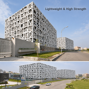 Lámina de Aluminio Hueca Cuadrada Irregular de Larga Duración para Muro Cortina, para Fachada Exterior de Edificios Residenciales Modernos - Product Image 3
