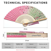 Ventiladores de Mano Plegables de Seda con Marcos de Bambú para Fiestas y Baile, del Fabricante Perfect Products