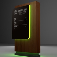 Système de signalisation directionnelle tout-en-un 3D pour aéroports, intérieur/extérieur, avec panneaux de guidage de stationnement et pylônes signalétiques pour noms de bâtiments