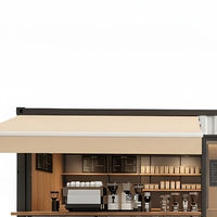 Café de luxe en conteneur préfabriqué, restaurant modulaire personnalisable pour centre commercial ou bar